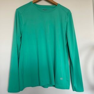 Reel Legends Woman Outdoor Activewear Kelly Green Top Long Sleeve size XL